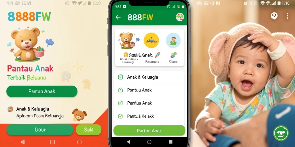 Antarmuka intuitif 888FW untuk memantau anak.