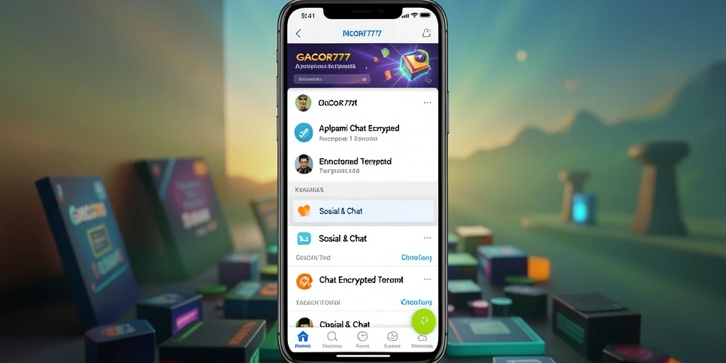 Tampilan antarmuka GACOR777 yang modern dan aman untuk chatting.