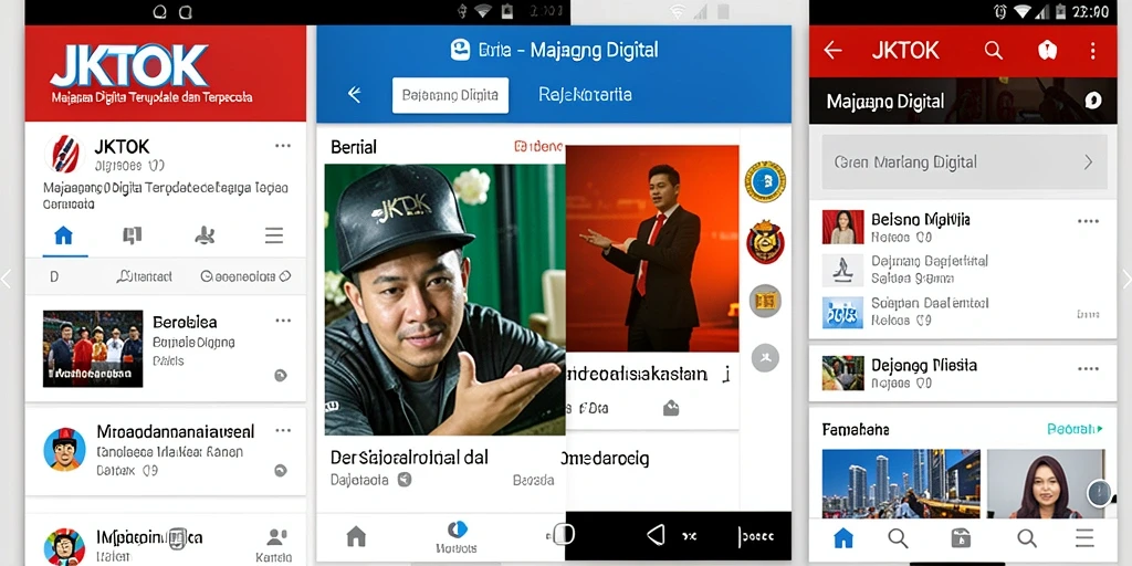 Antarmuka JKTOK yang modern dan informatif.