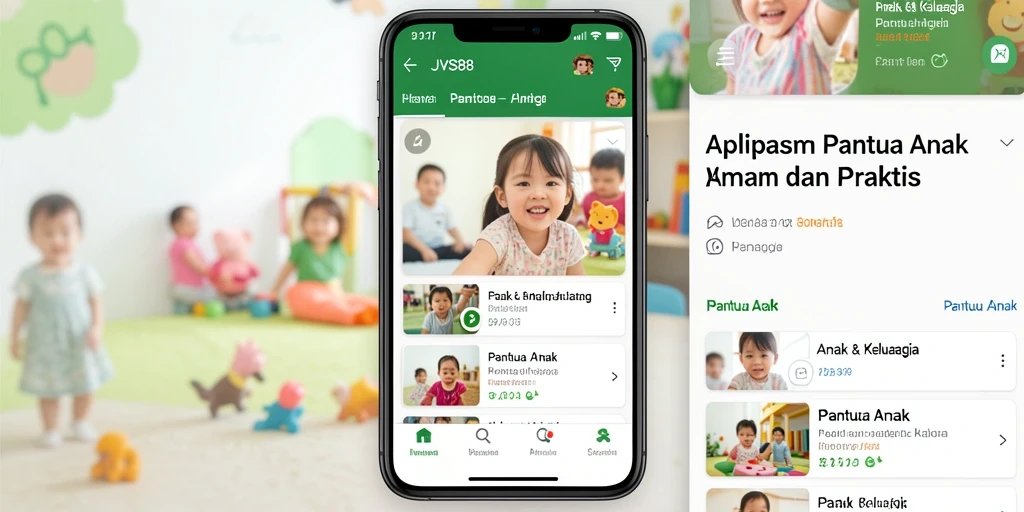 Antarmuka JVS88 yang user-friendly untuk pemantauan anak.