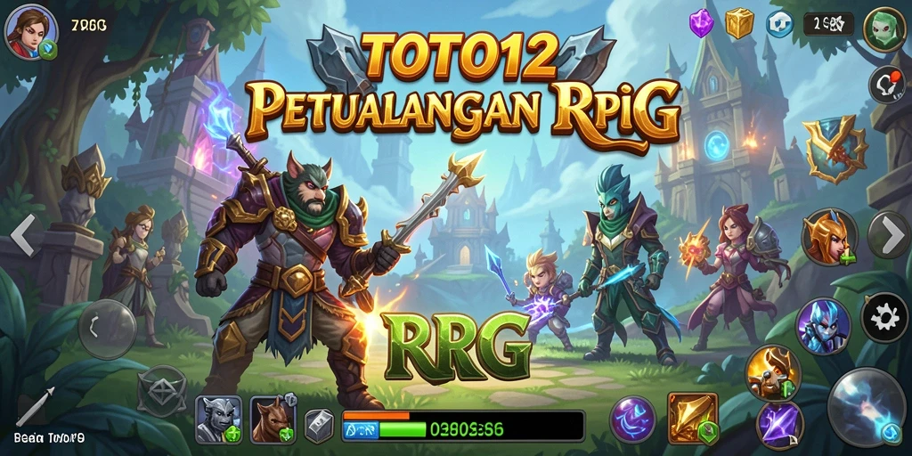 Antarmuka menarik dalam permainan RPG TOTO12 yang penuh warna.