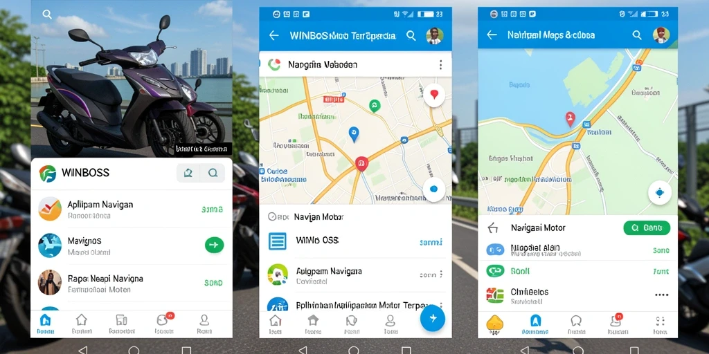 Antarmuka aplikasi WINBOSS untuk Navigasi Motor yang intuitif.