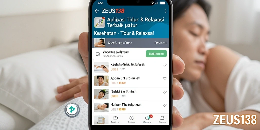 Tampilan antarmuka ZEUS138 yang menenangkan untuk Tidur & Relaksasi.